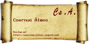 Csernus Álmos névjegykártya